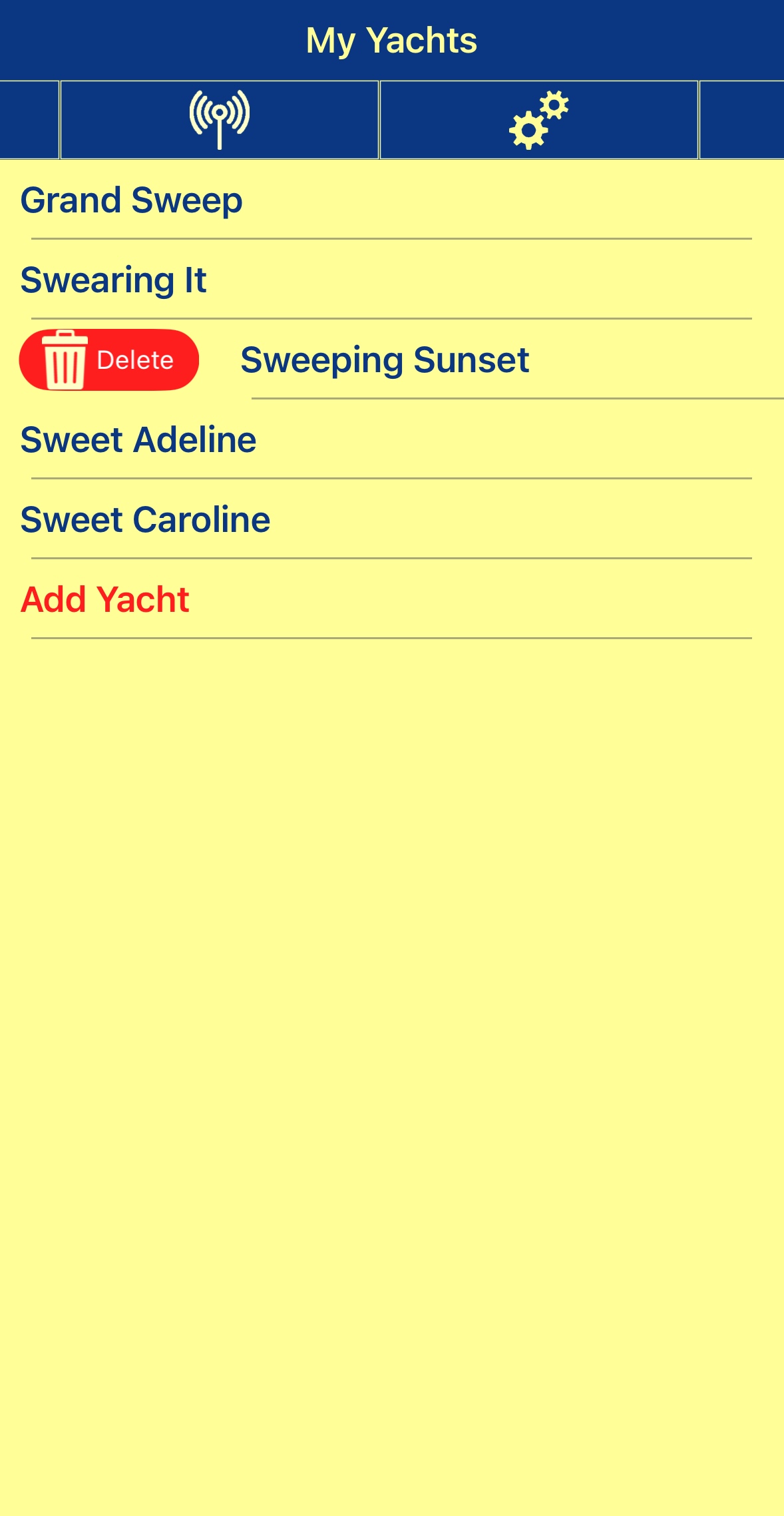 Delete My Yacht