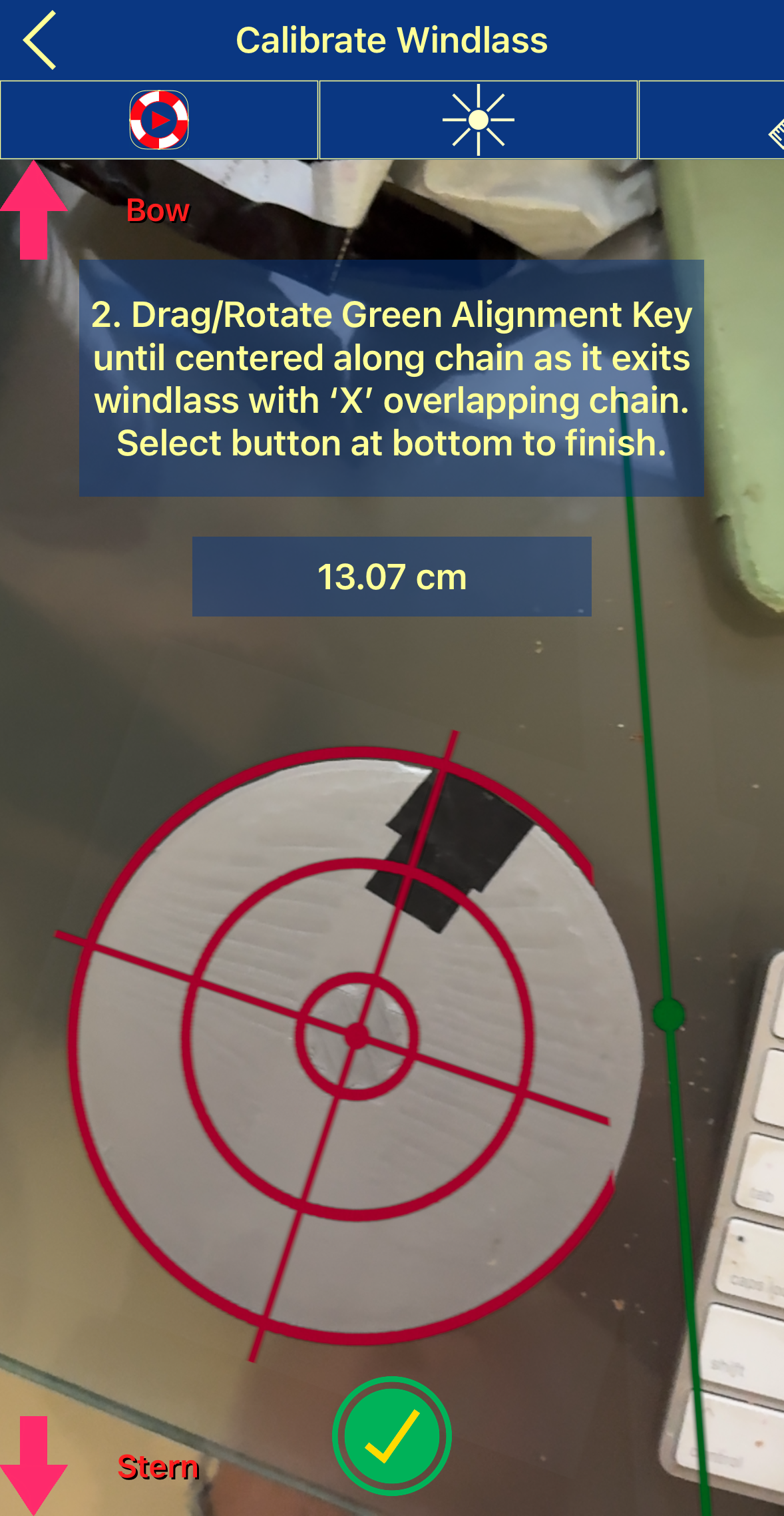 Align Chain Alignment Key during AR Measurement